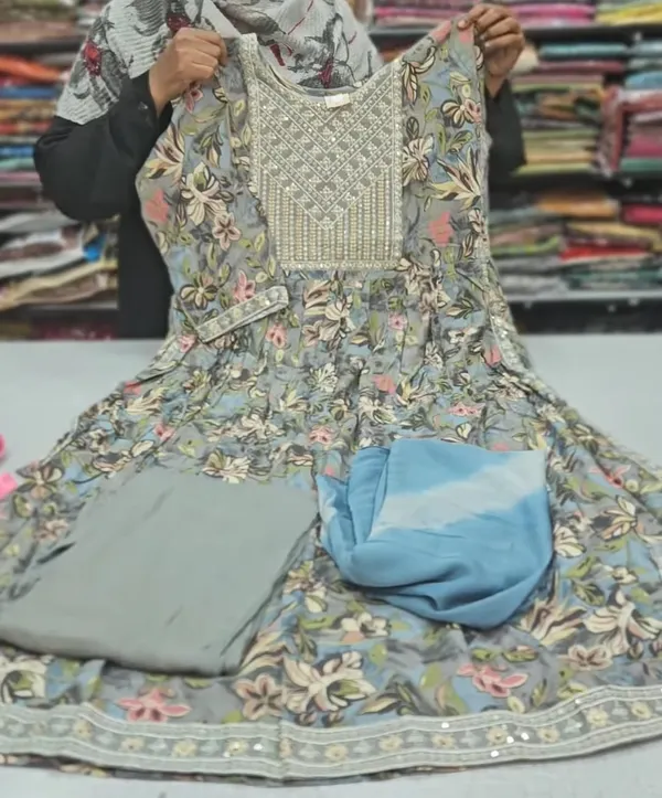 Nayra Cut Kurti with Bottom & Dupatta | TS1841